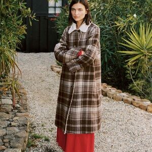 Christy Dawn Eleanor Coat (XS) in Walnut Plaid